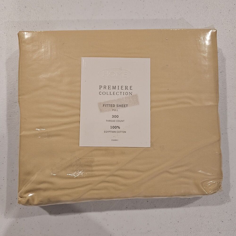Target Home Premiere Collection Full Flat Bed Sheet Egyptian Cotton Wheat